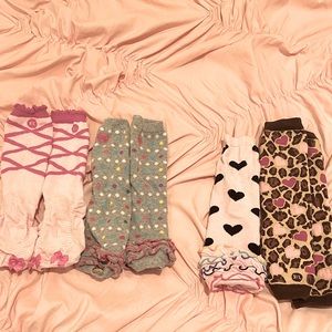 Bundle of four sets of Baby Legs leg warmers